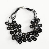 Collier Noir & Argenté