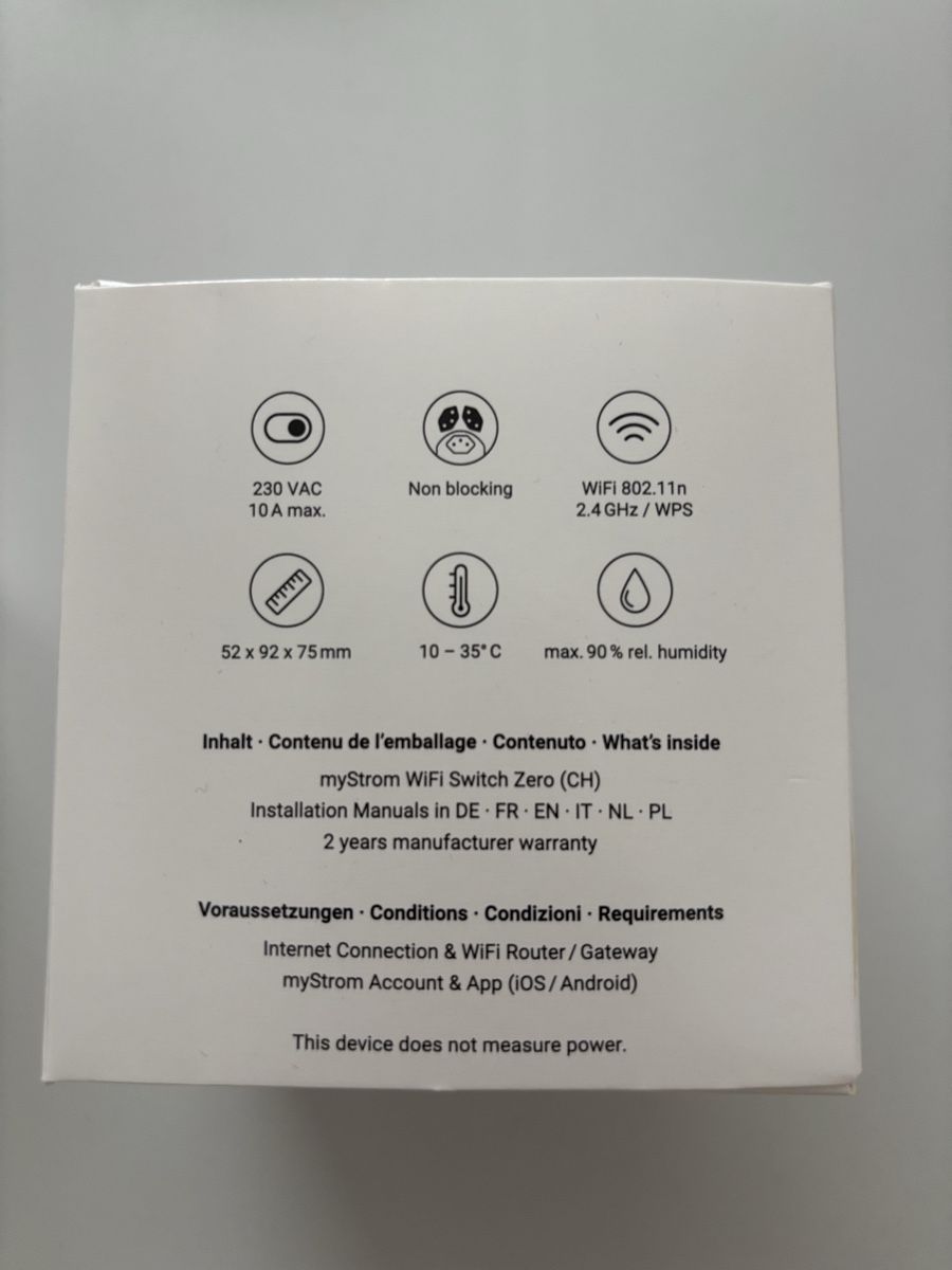 myStrom Interruttori: myStrom WiFi Switch Zero Smart Plug neu in OVP – Nuovo (secondo la descrizione) da Buchrain venduto da Mr.Kim 3
