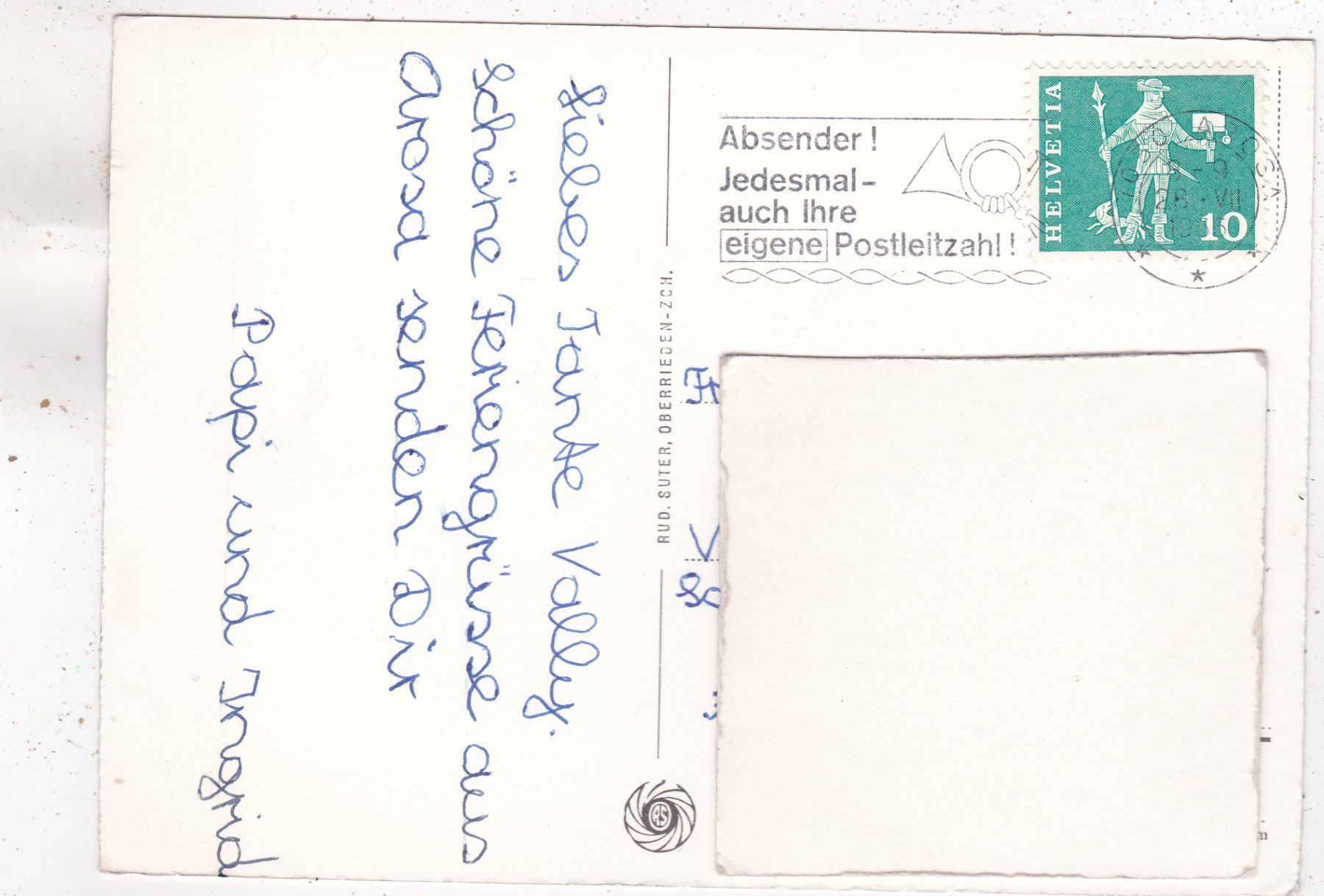 Cartoline postali: Das Kirchlein von Inner Arosa 1966 – Usato da Herisau venduto da Lisegrat2008 1