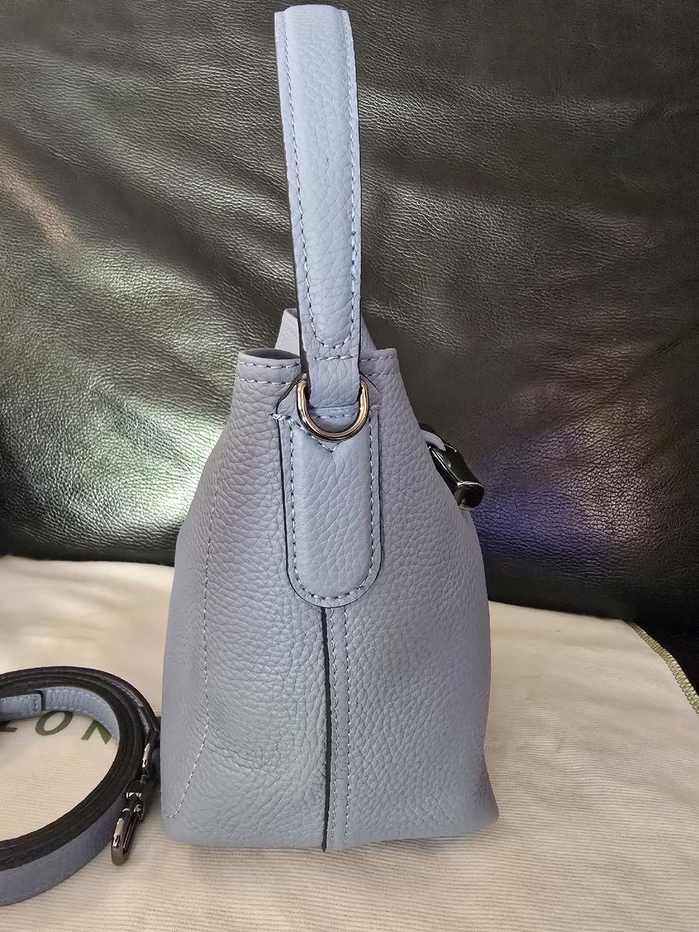 Longchamp Borse da donna: Bucket Bag XS Le Roseau Leder - Hellgrau – Nuovo (secondo la descrizione) da Gattikon venduto da lavric_d 2