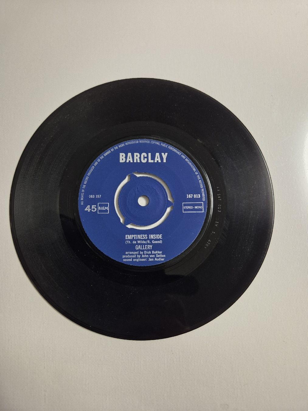 Schallplatten: Gallery - Emptiness Inside -  The problem -  Single 7 – Neu (gemäss Beschreibung) aus Uster von newwave0 2
