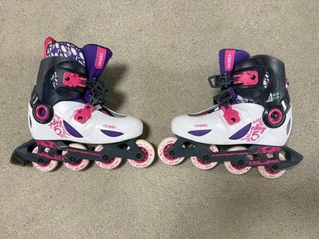 Decathlon Patins à roul. & inline: Kinder-Inlineskates, verstellbar, Gr 32-34 – D'occasion à Spiegel b. Bern par hymz 1
