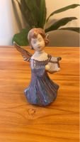 Porzellan Figur - Engel mit Harfe Elisabeth Aerni Handbemalt