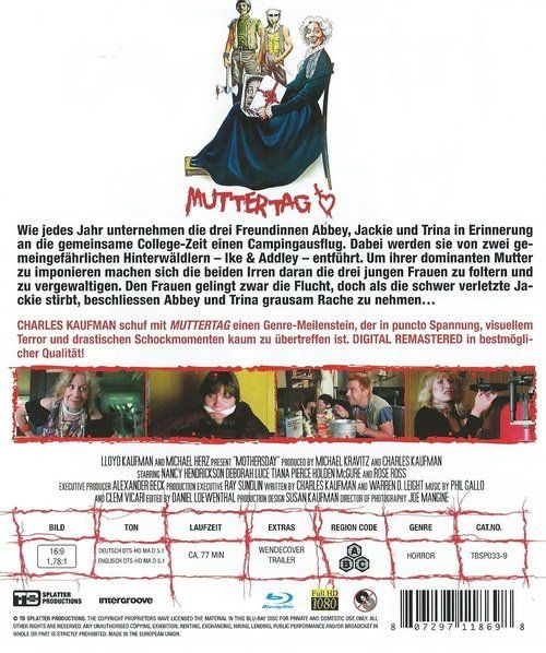 Tutti i DVDs: Muttertag - Ein Alptraum aus Blut & Gewalt (Blu-ray) – Nuovo (secondo la descrizione) da Volketswil venduto da Fraese1 1
