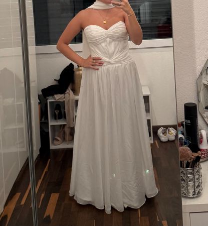 Abendkleid weiss/ Brautkleid