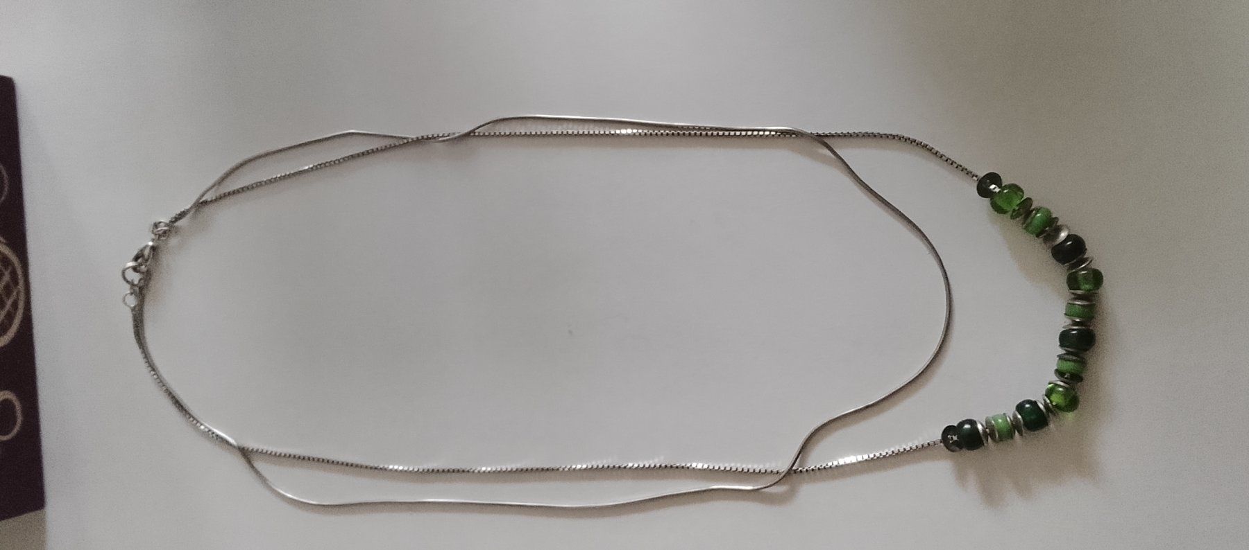 Catenine: Silber Kette mit Glas Perlen – Usato da Oberriet SG venduto da snj_bjb7