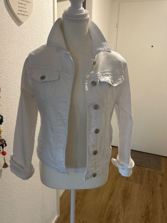 Damen Jeans Jacke weiss