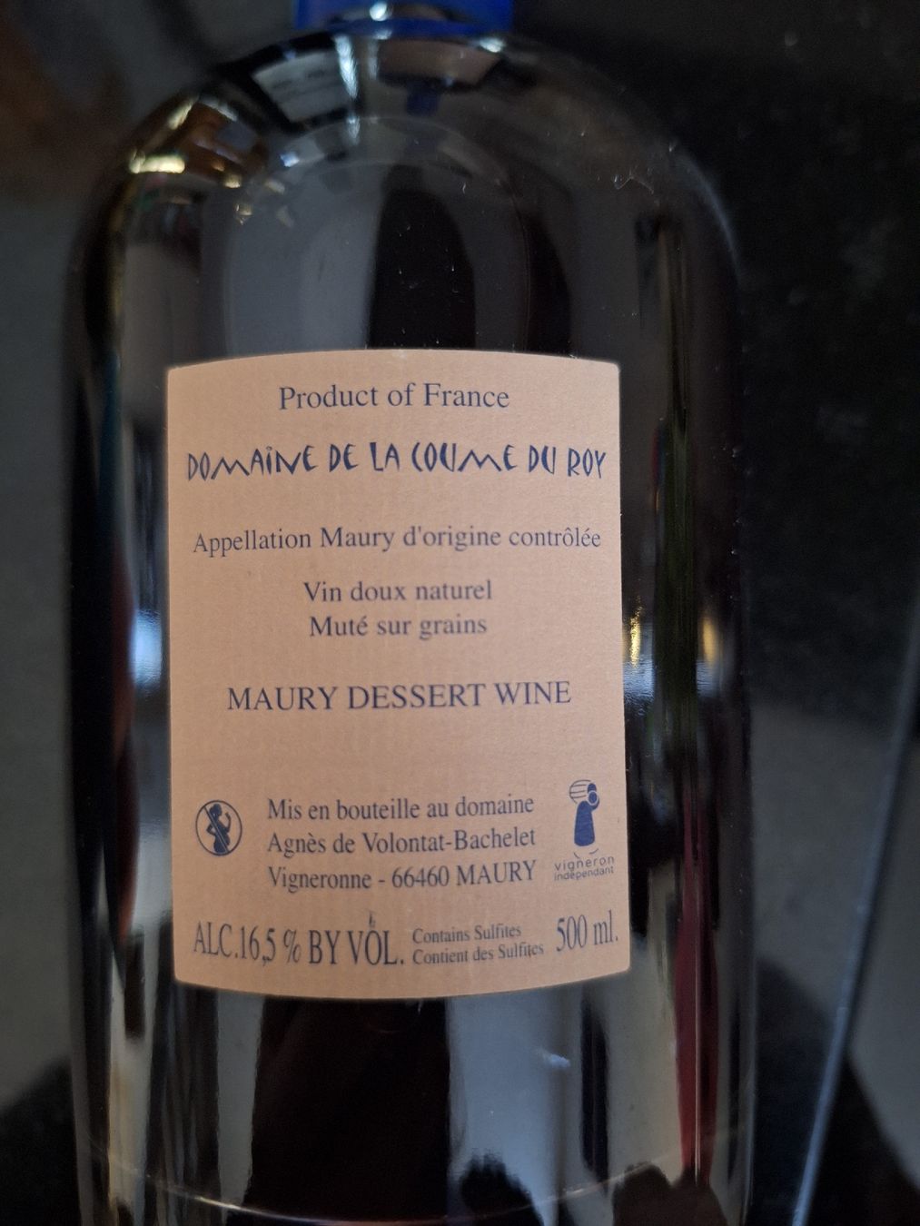 Vin Doux Naturel Rouge Maury 2015 - La Coume du Roy (Neuf avec