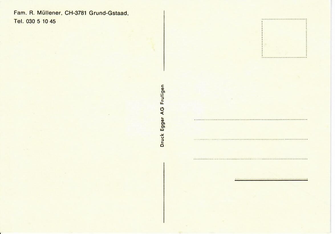 Cartoline postali: Grund-Gstaad - Chlösterli – Usato da Hochdorf venduto da Ziegel-16 1