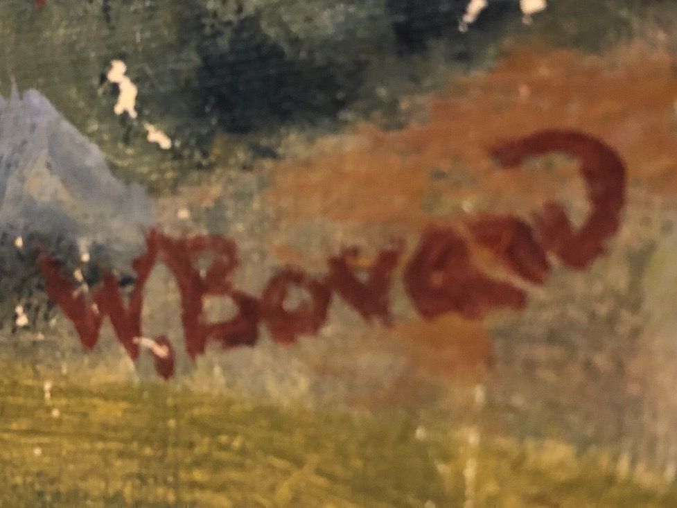 Dipinti: W. Bovard Landschaftsgemälde mit Gebäude – Usato da Hirzel venduto da pjn_d7xp 2