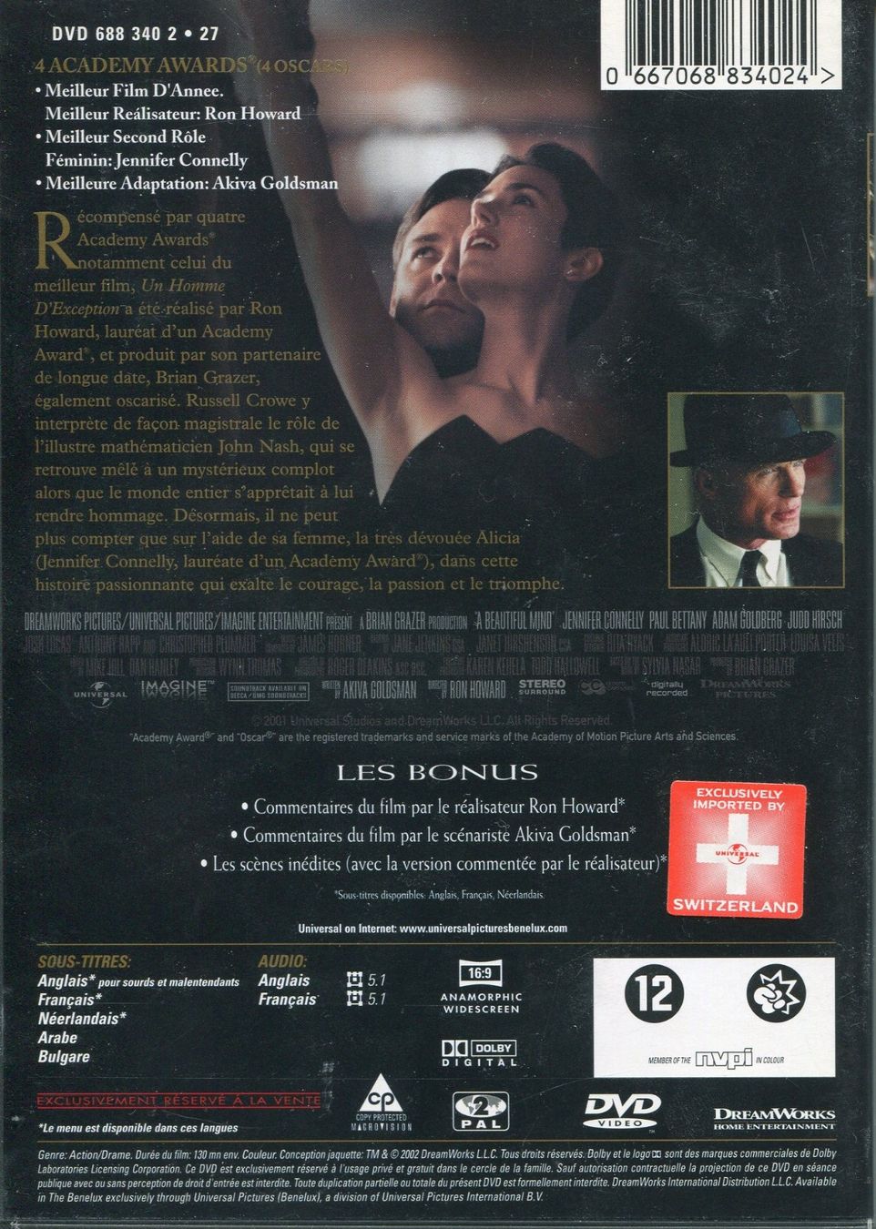 Tutti i DVDs: Un Homme d'Exception  -  DVD – Usato da Les Avants venduto da soyouz63 1