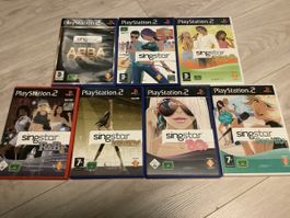 PS2 Singstar Sammlung (7 Spiele) inkl. 2 Mikrofone