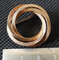 Vintage „Love Knot“ Goldbrosche // Handarbeit // 14K