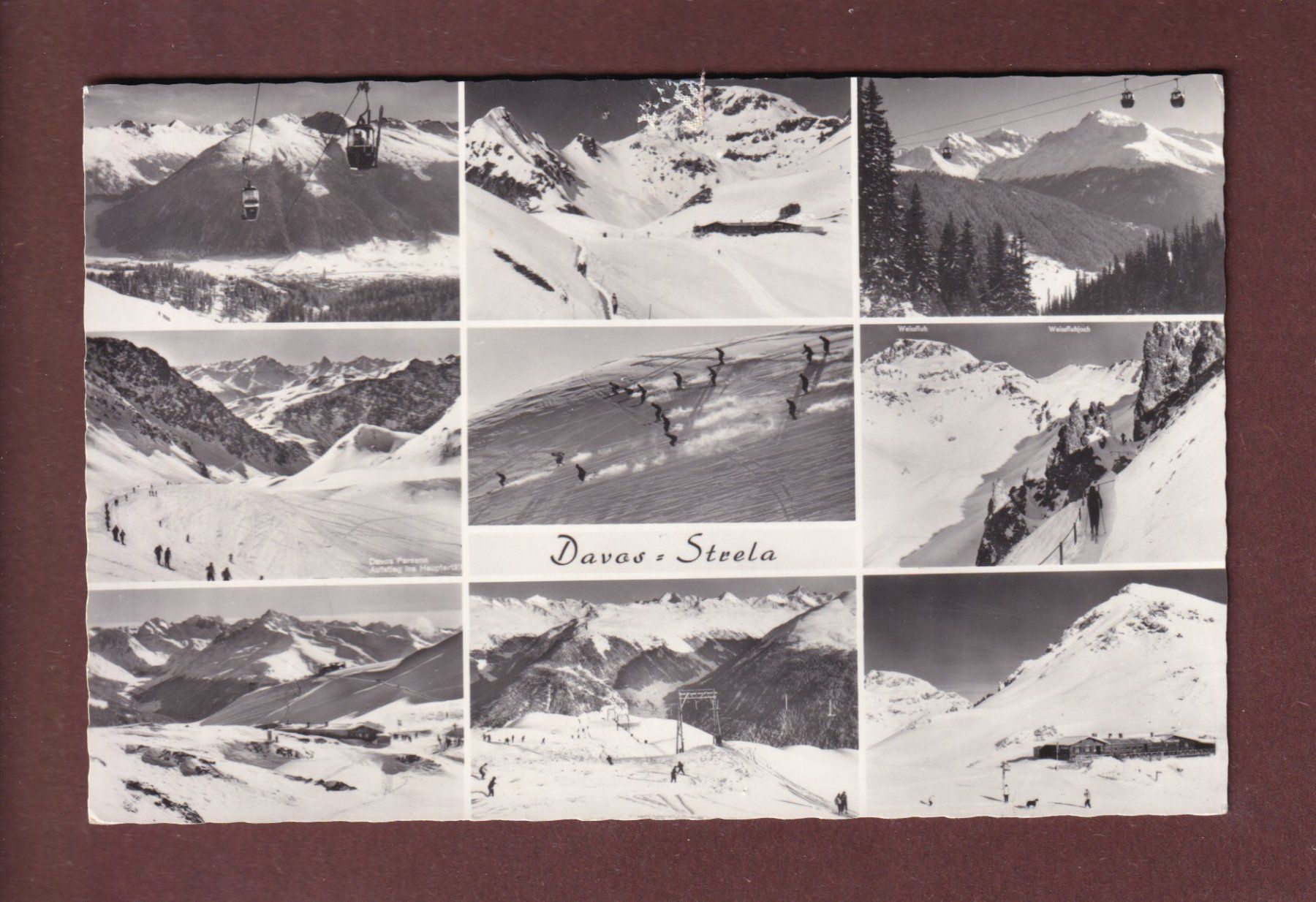 Ansichtskarten: DAVOS-STRELA - 9 Bilder - 1968 – Gebraucht aus Pully von nicecards-shop