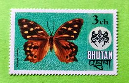 BRIEFMARKEN AUS  Bhutan Schmetterlinge  UNGESTEMPELT  