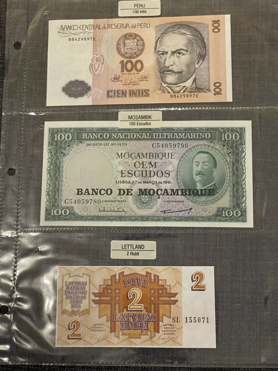 Banconote: 6 Banknoten aus aller Welt – Nuovo (secondo la descrizione) da Zweidlen venduto da EuroCoins 2