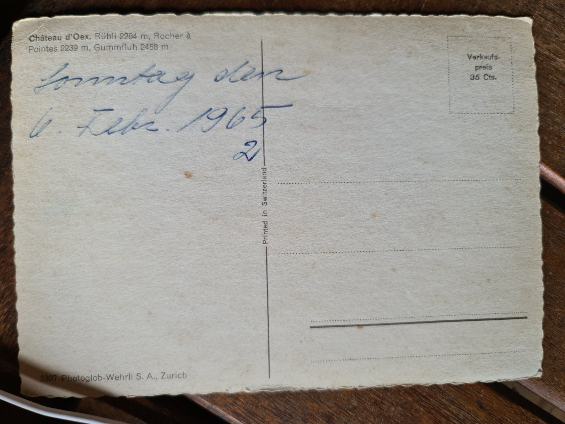 Cartoline postali: Ansichtskarte Château d'Oex – Nuovo (secondo la descrizione) da Dintikon venduto da Vexi 1