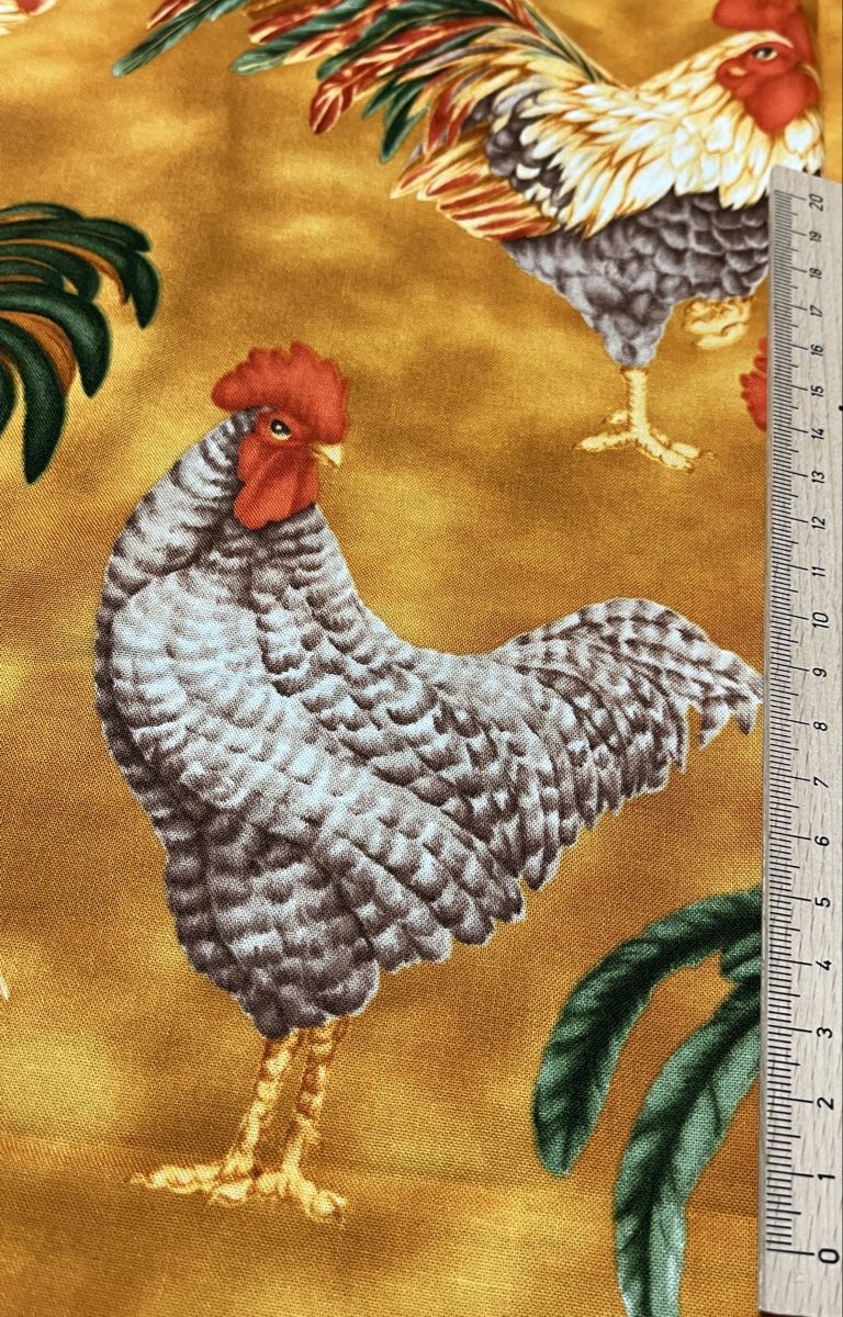 Tissus: Patchworkstoff grosse bunte Hühner – Neuf (Voir description) à Seuzach par KreativmitStoff 2