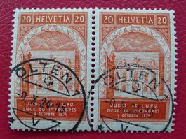 1924, Nr.167AI Ersttags-Vollstempel im Paar von OLTEN 200.-+