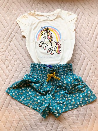 Mädchen Set, Hosenröckli mit 2 Stk. T-Shirt in Gr. 104