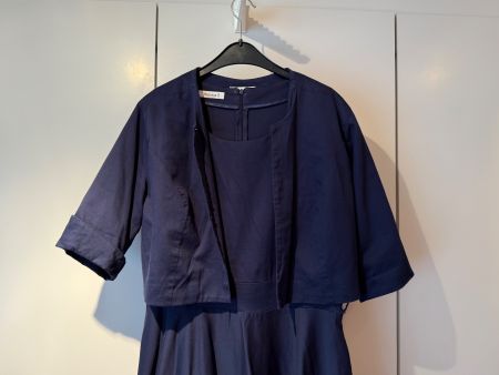 50-ies Kleid dunkelblau mit Bolero