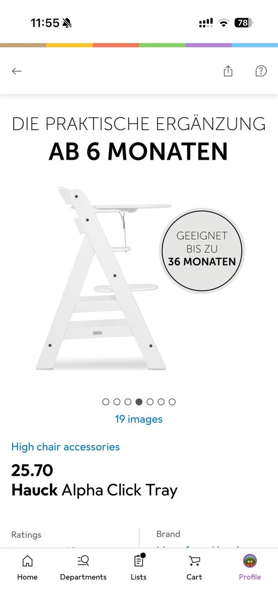 Hauck Seggioloni: Hauck Alpha+ and Tray – Usato da Thalwil venduto da art_kor 3
