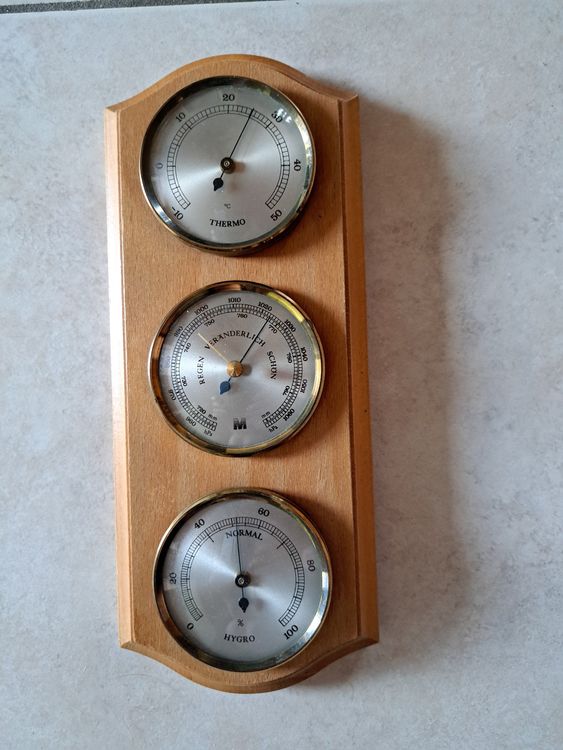 Thermomètre En Bois Et Jauge D'Humidité Pour Rétro-Éclairage De