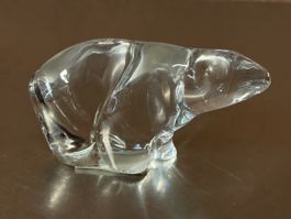 Glasfigur Skulptur Eisbär Hadeland Norwegen Kristall