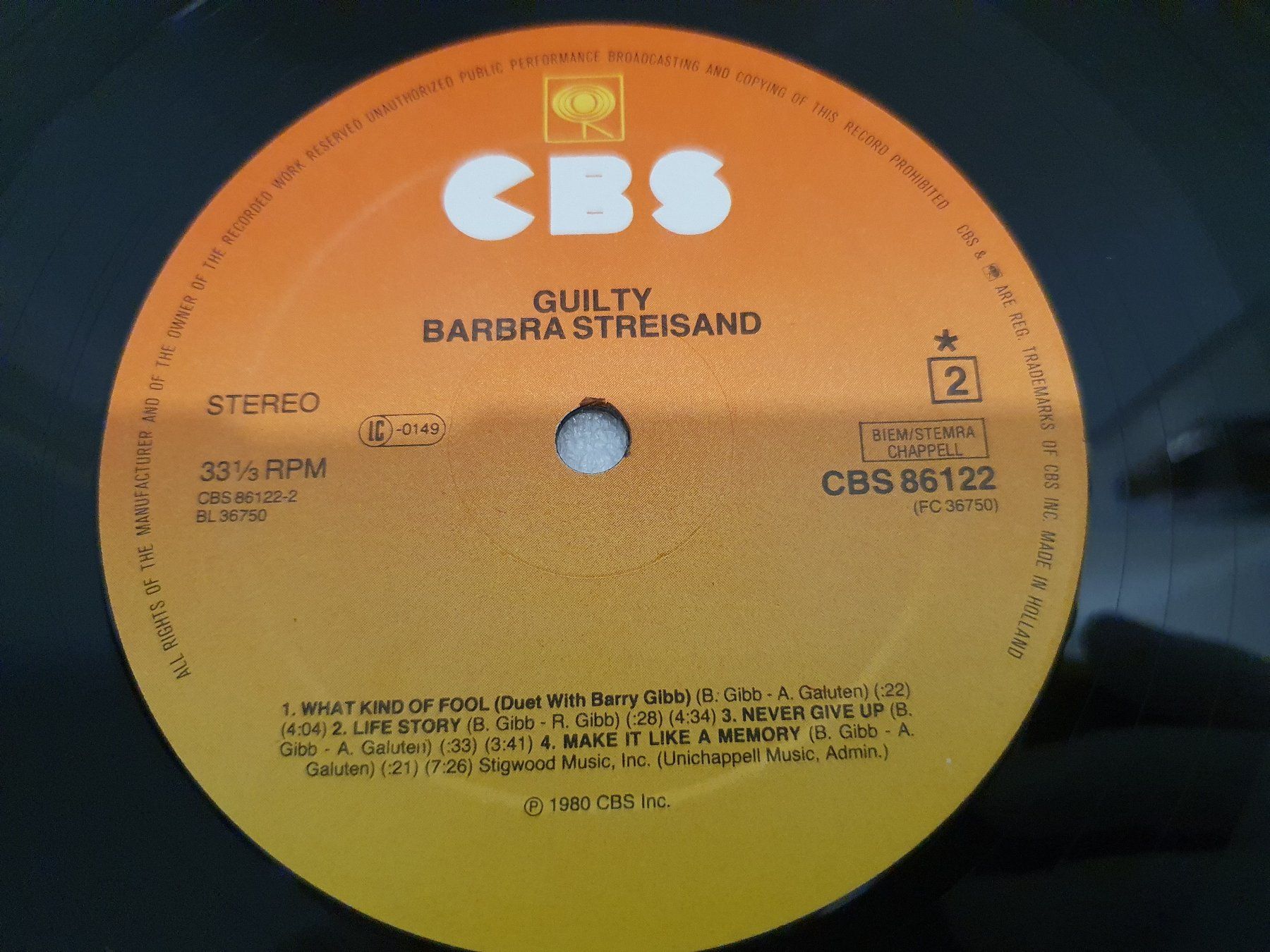 Dischi in vinile: Streisand – Guilty – Usato da Uster venduto da Vinyl-Leidenschaft 8