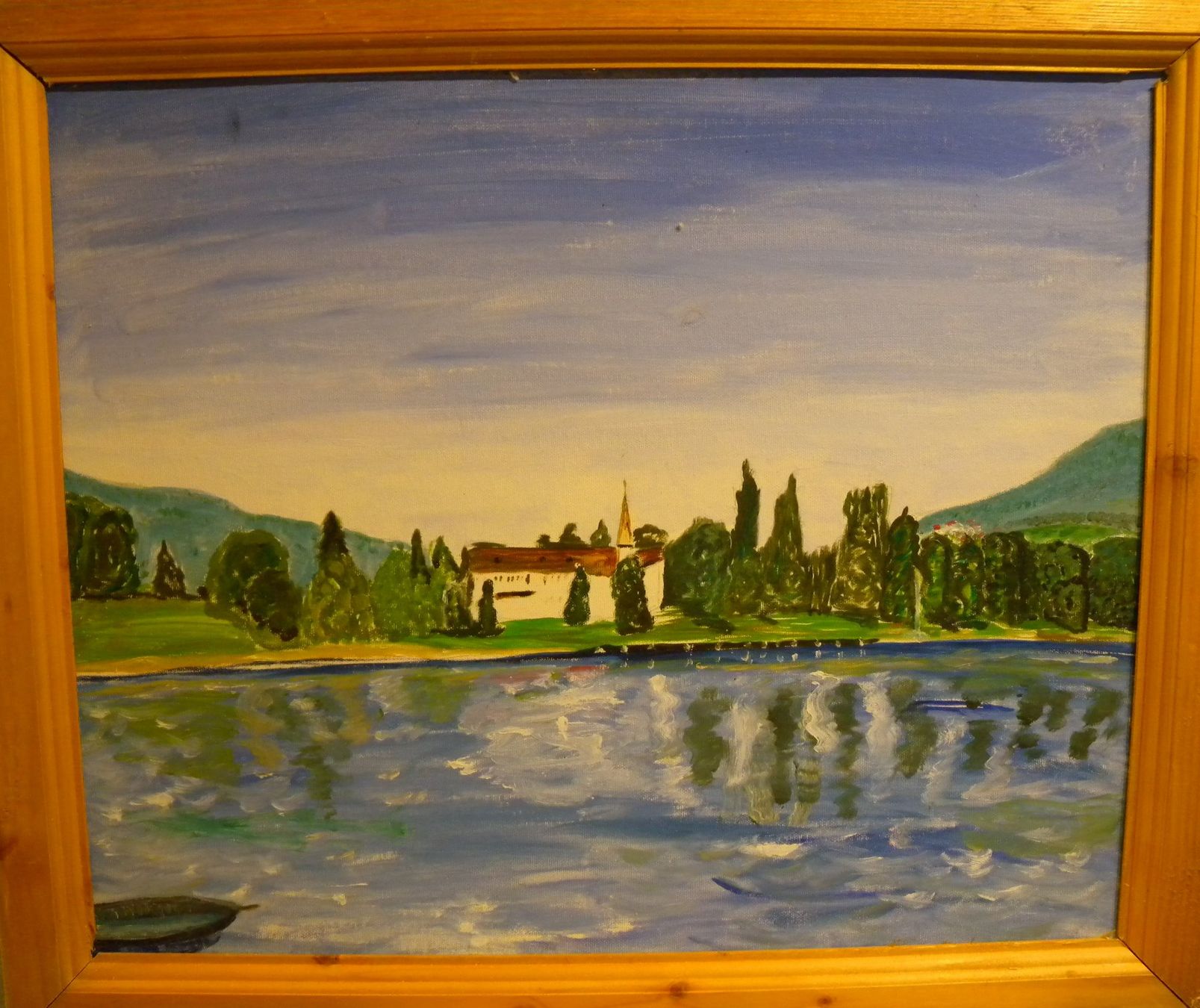 Dipinti: Idyllisches Landschaftsbild, Bibermühle, handgemalt! – Usato da Hauenstein venduto da davia72