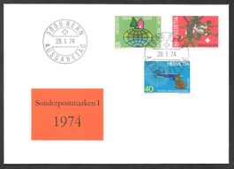 FDC Serie 548-550 ET 29.1.1974 schön illustriert