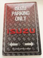 Metallic Blechschild-ISUZU-PARKING ONLY