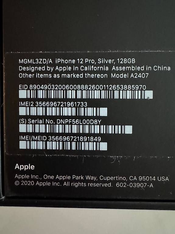 Apple Telefoni cellulari / Smartphones: İphone 12 pro 128 gb silber – Usato da Winterthur venduto da Alp9 4