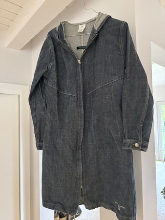 Manteau en jean « Les P'tites Bombes » avec capuche, S