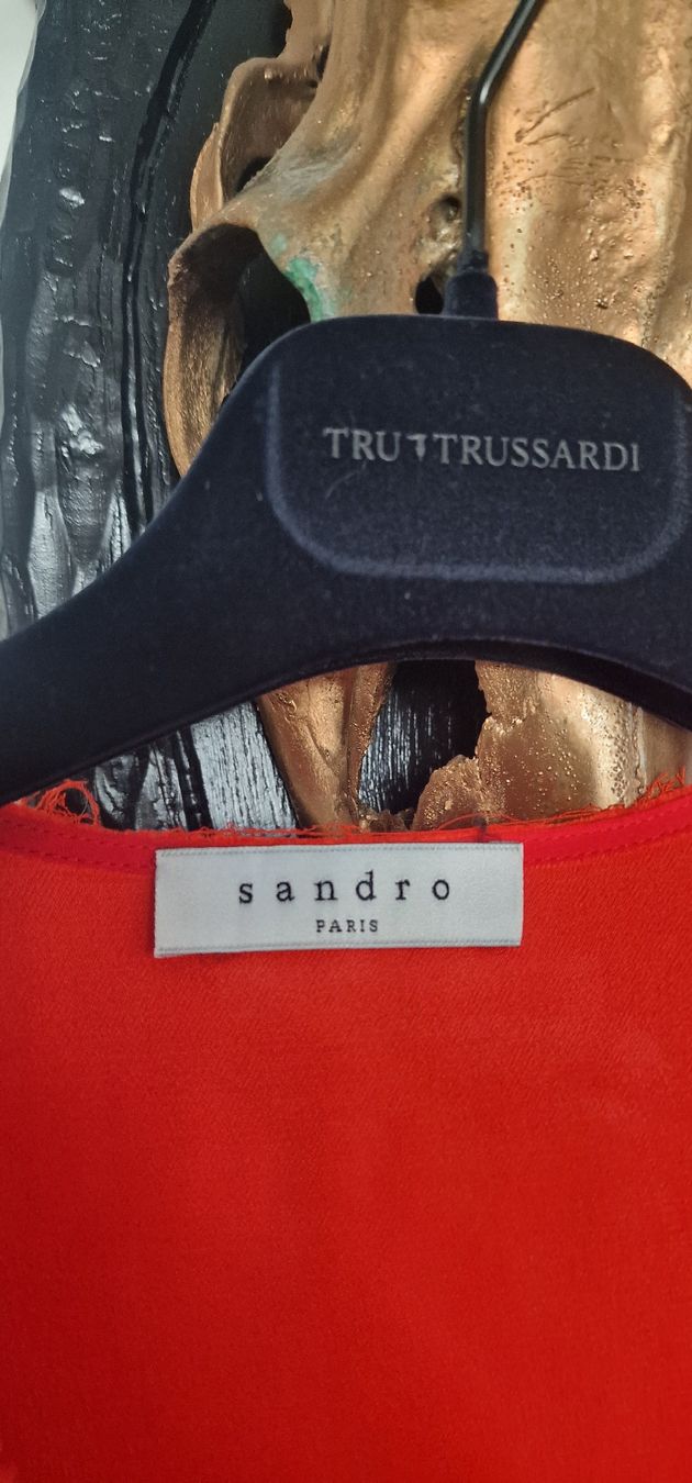 Sandro Kleider: Sandro Paris oranges Kleid Sommer Gr. S – Gebraucht aus Zürich von michelle212 1