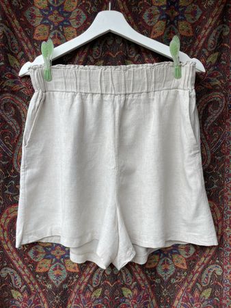 Leinenhose kurz in beige