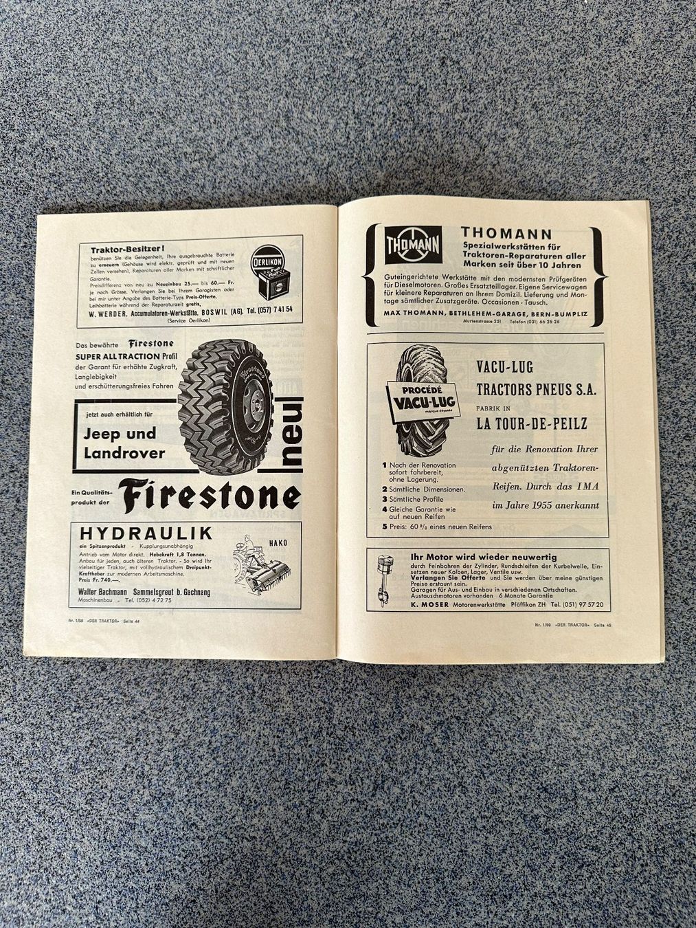 Riviste & Magazine: Zeitschrift , der Traktor , 1959 – Usato da Boswil venduto da pavo1 3