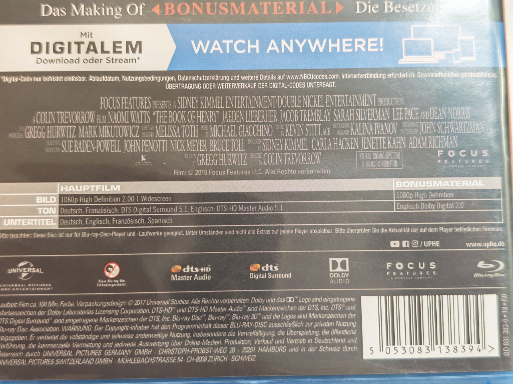 Alle DVDs: The Book of Henry – Gebraucht aus Liestal von Kratzilla 3