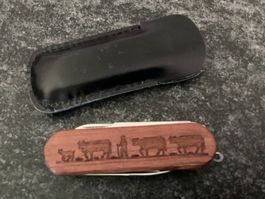Kleines Wood Sackmesser "ALPAUFZUG“ mit Etui