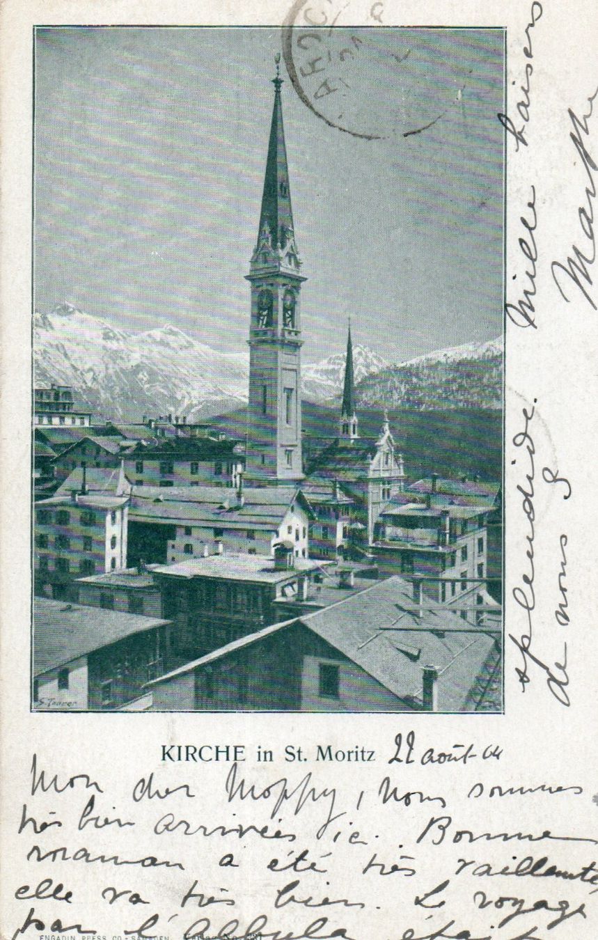 Cartoline postali: St.Moritz - Kirche – Usato da Melano venduto da pisonsdro