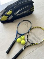 Tennis Set Babolat Tasche 2 Schlaeger und Baelle gebraucht