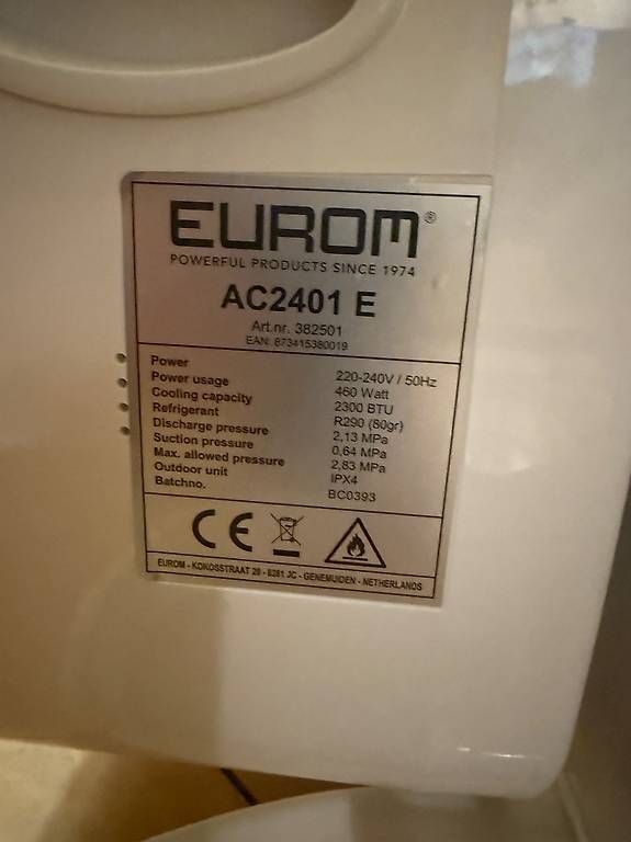 Klimageräte: Split Klimagerät: EUROM AC2401 E – Gebraucht aus Zürich von b4d4_b0st3r 2