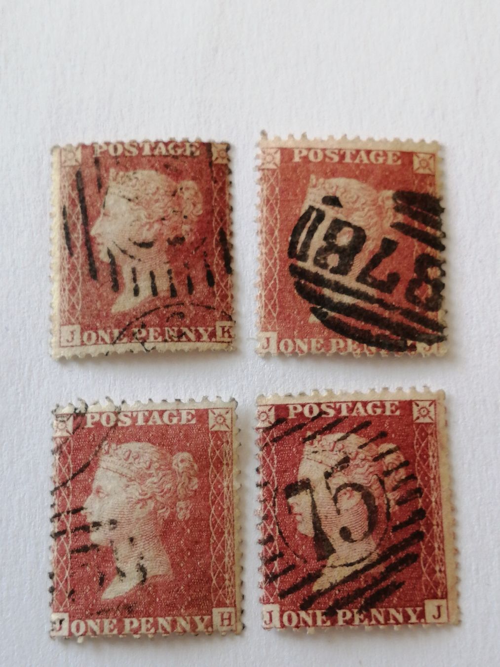 Tutti i francobolli: 4mal One Penny Reds Stars 1856 – Usato da Happerswil venduto da tschergi