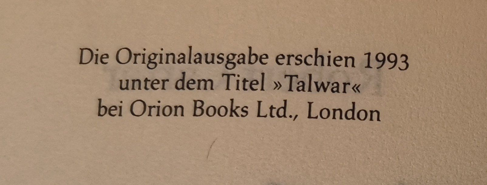 Libri: Talwar - Der Roman Indiens - Robert Carter – Usato da Genève venduto da Somethingwicked 6