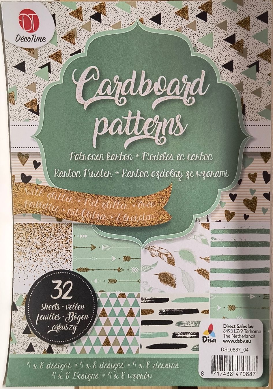 Carta: Decopapier Kartonbögen mit Glitzer Muster Mix Designs DIY – Nuovo e nell'imballaggio originale da Würenlingen venduto da pjs-at-tutti 1