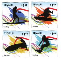 Briefmarken "Surfen". Tuvalu