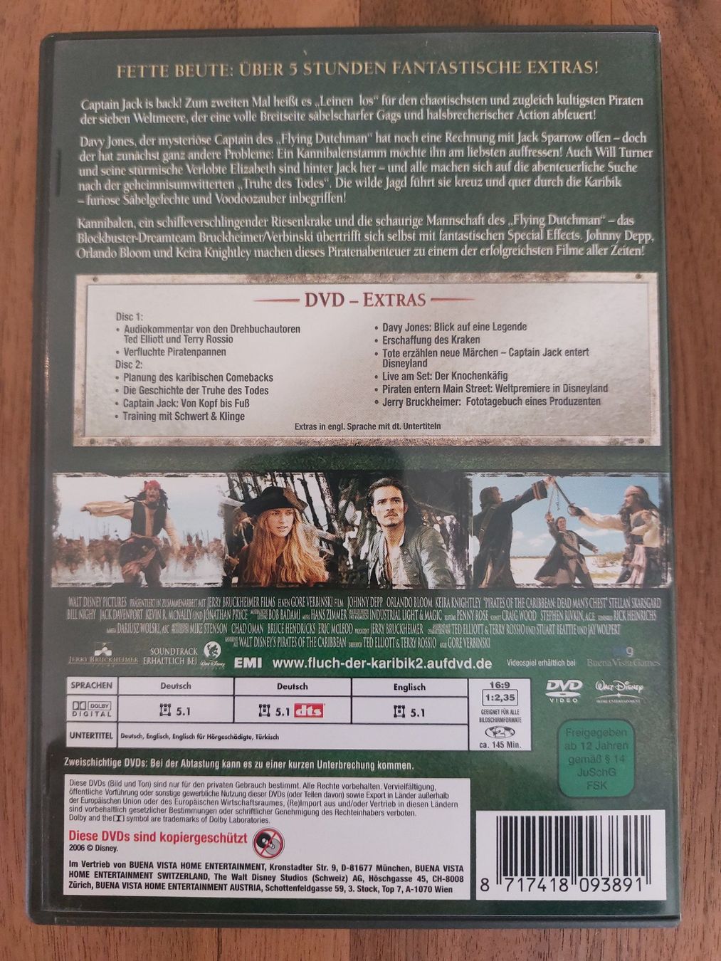 Tutti i DVDs: DVD - Fluch der Karibik 2 / 2 Disk-Special – Usato da Rheinfelden venduto da FilmAuktion 1