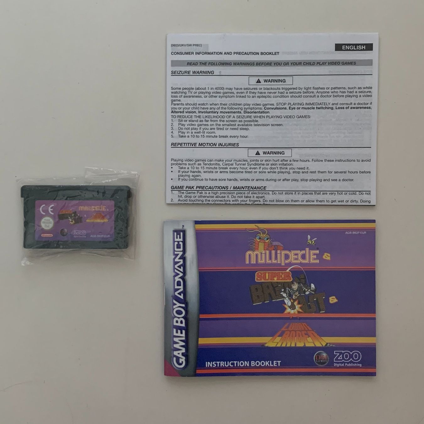 Nintendo Giochi: Millipede / Super Breakout / Lunar Lander - GBA - OVP – Usato da Zürich venduto da Mephisto87 2