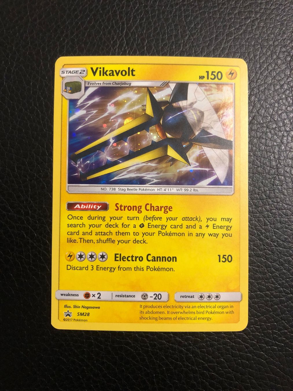 Pokémon Carte collezionabili: 2017 Vikavolt Holo Promo SM28 Ab 1 – Usato da Paradiso venduto da Pkmn10