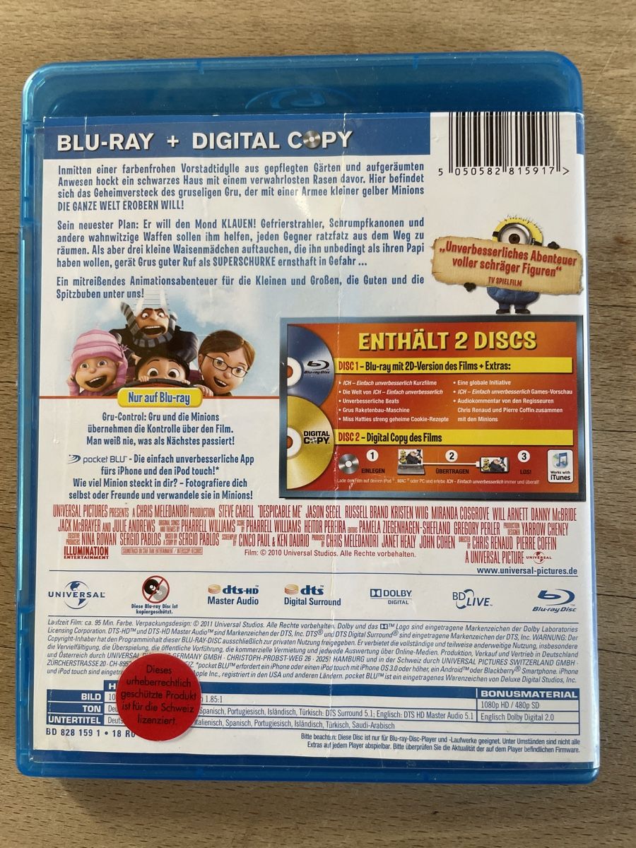 Tous les DVDs: Blu-ray Ich einfach unvergesslich – D'occasion à Dettighofen (Lengwil) par Dolol 1